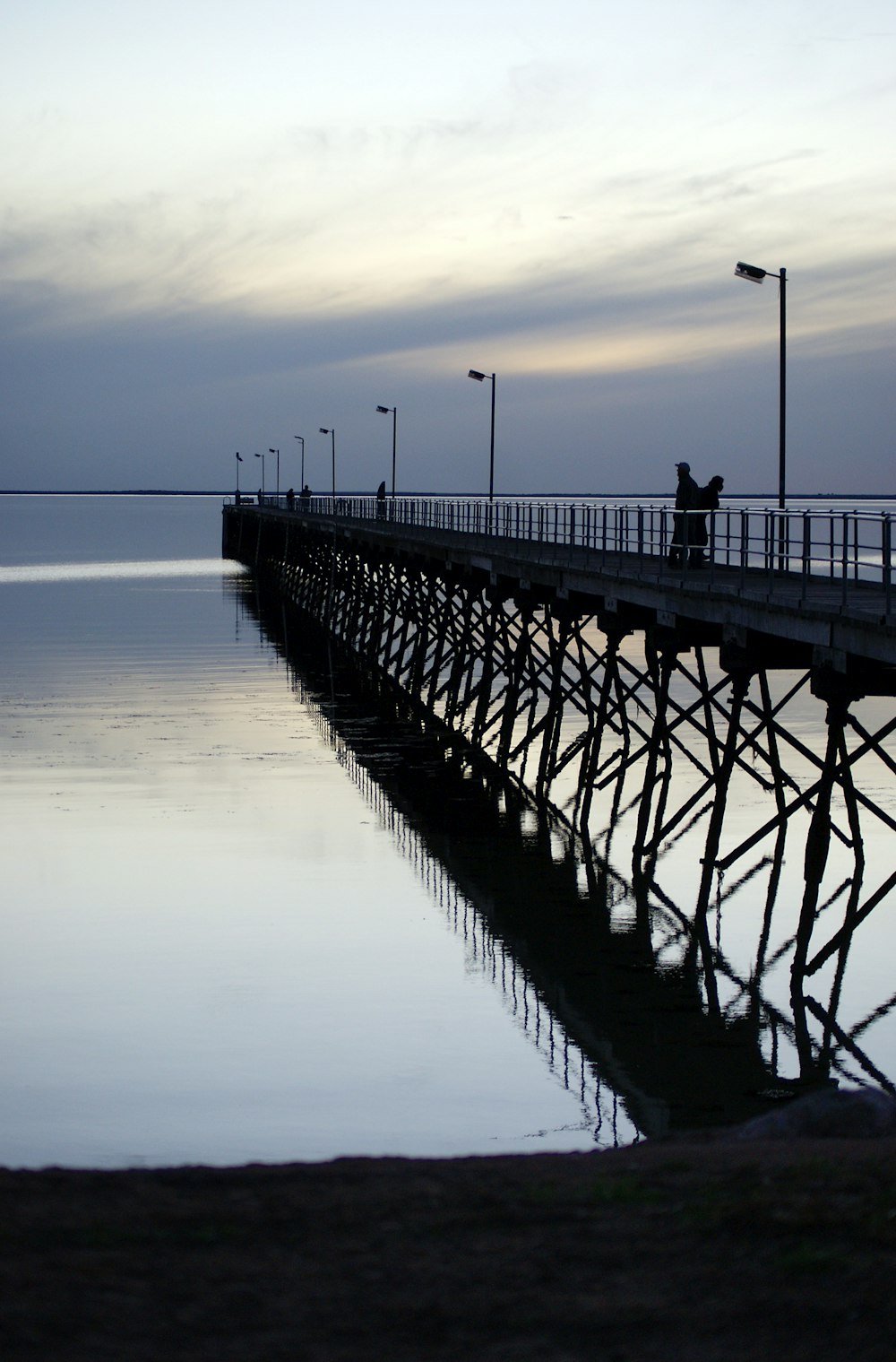 a long dock over water