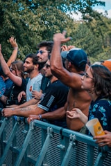 A sturdy crowd control barrier set up at an outdoor event.