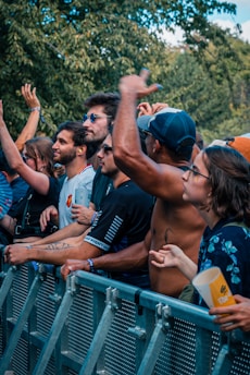 A sturdy crowd control barrier set up at an outdoor event.