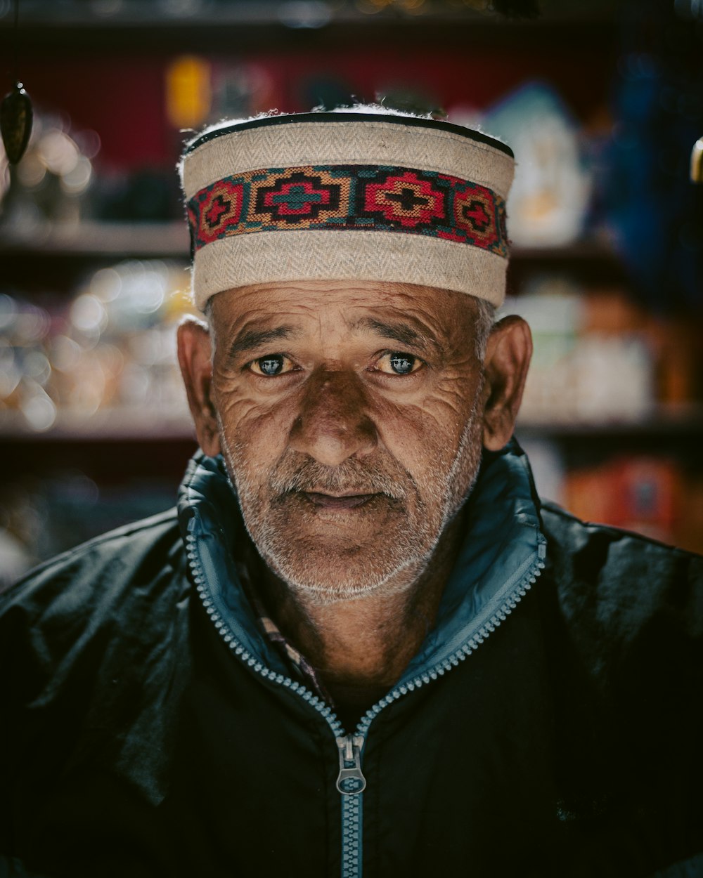 a man wearing a hat