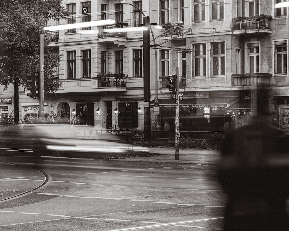 a street with buildings on the side