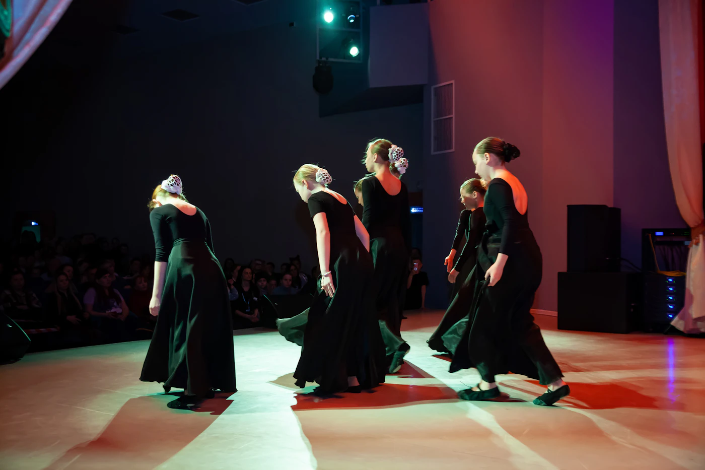 Group on stage dancing