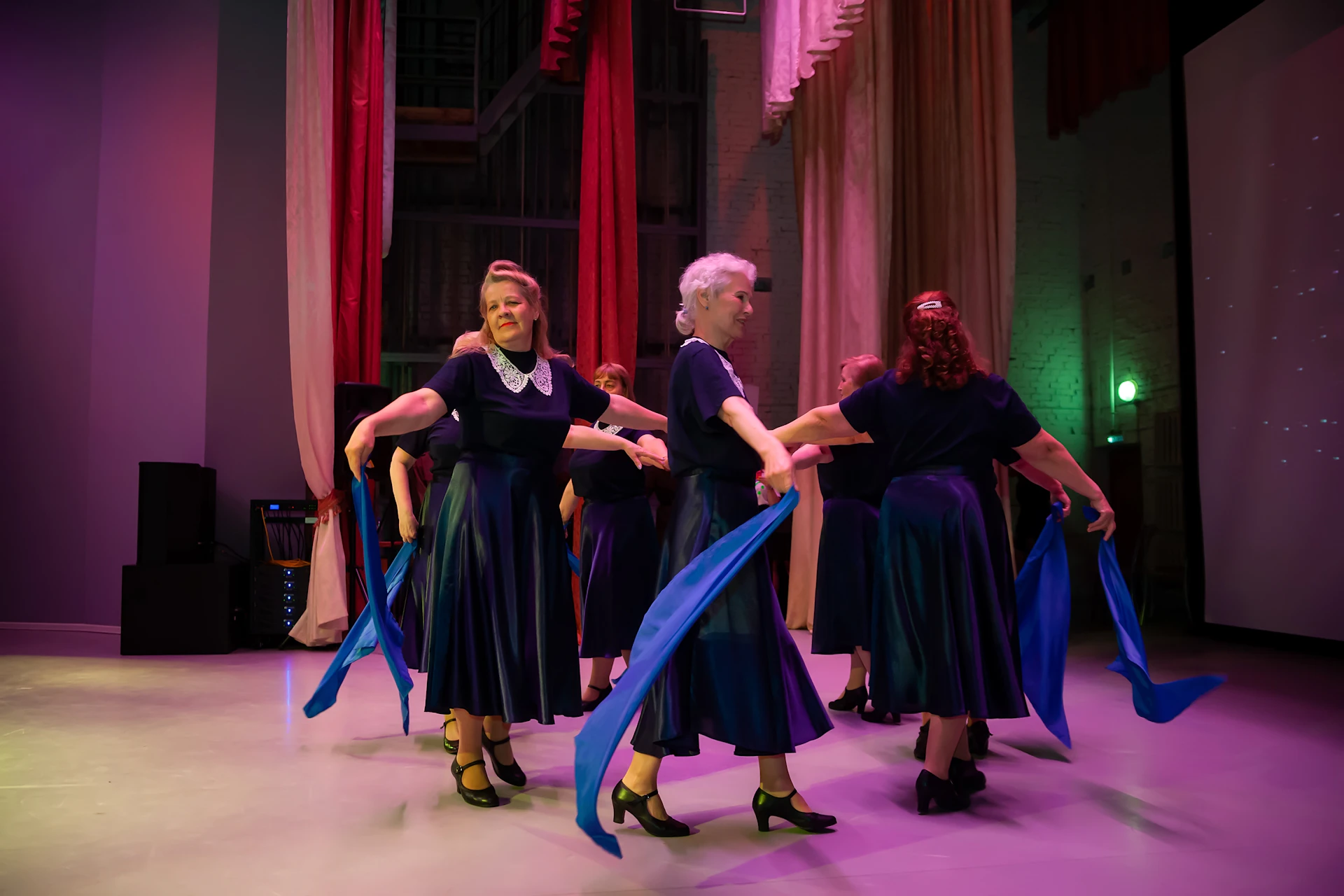 a group of people dancing