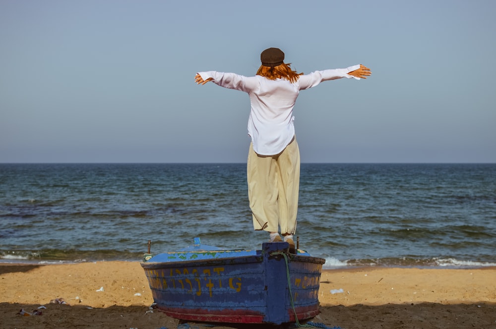 a man standing on a boat