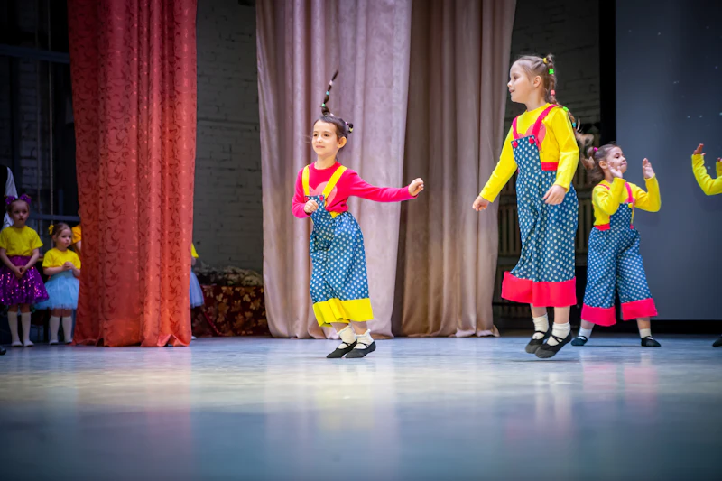 Children performing on stage
