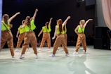 a group of people dancing