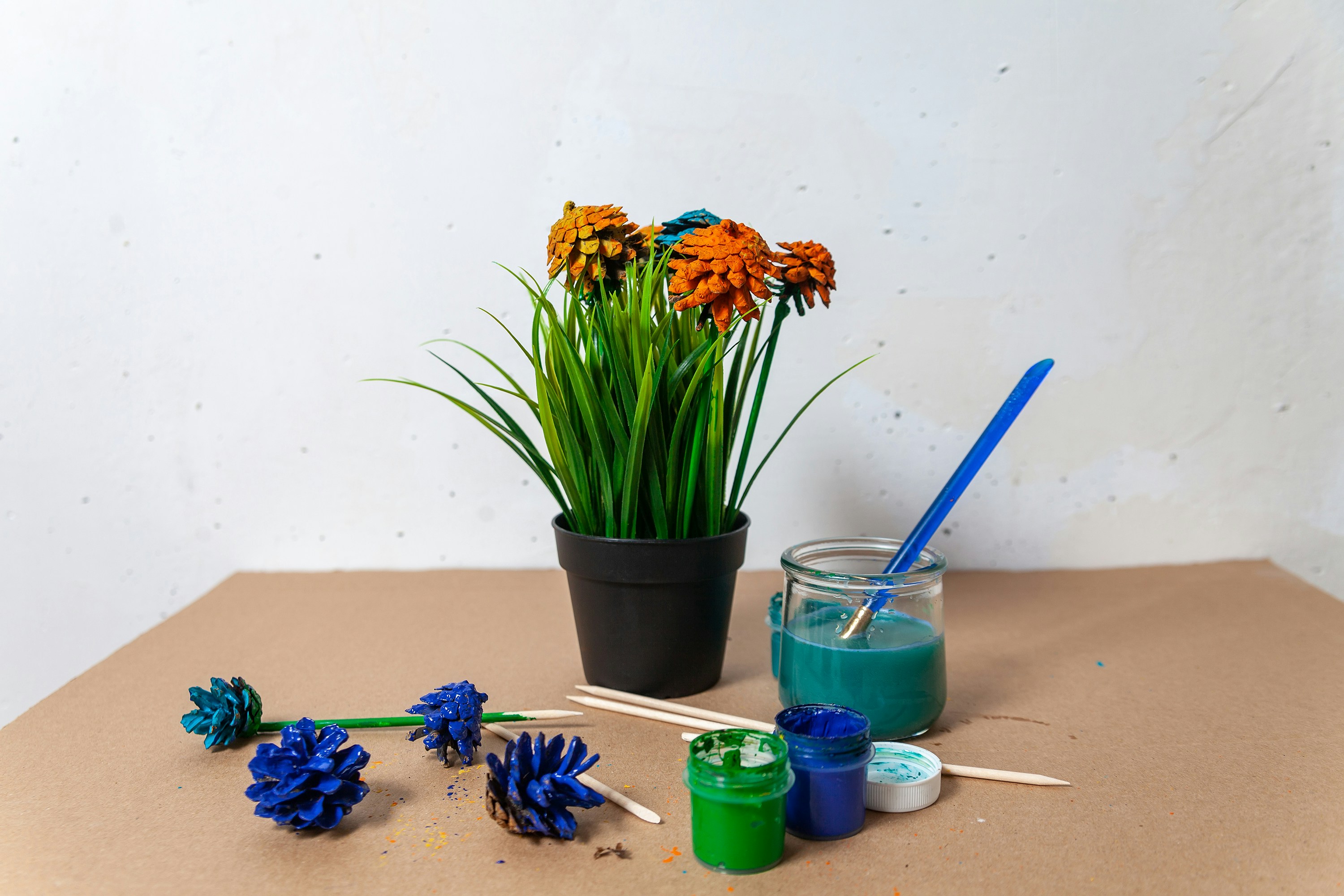 Plant in pot with flowers