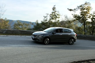 a car driving on a road
