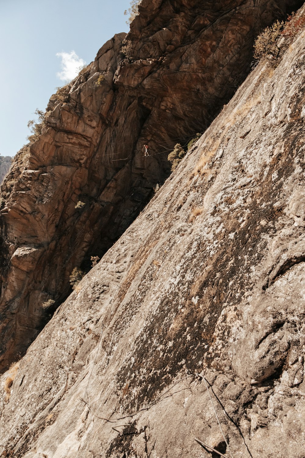 a rocky cliff side