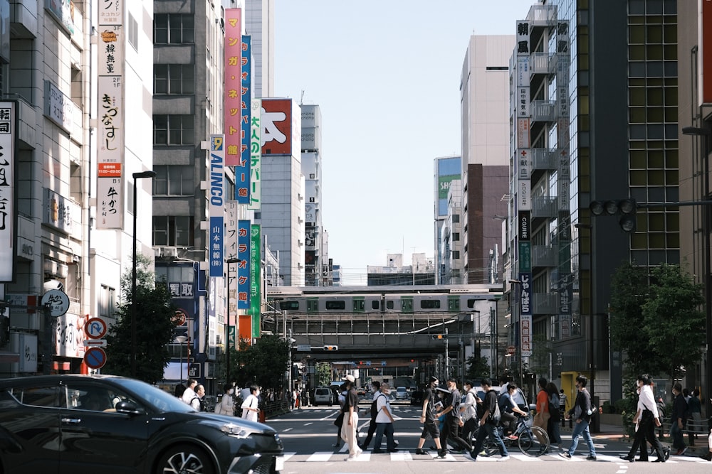 a busy city street