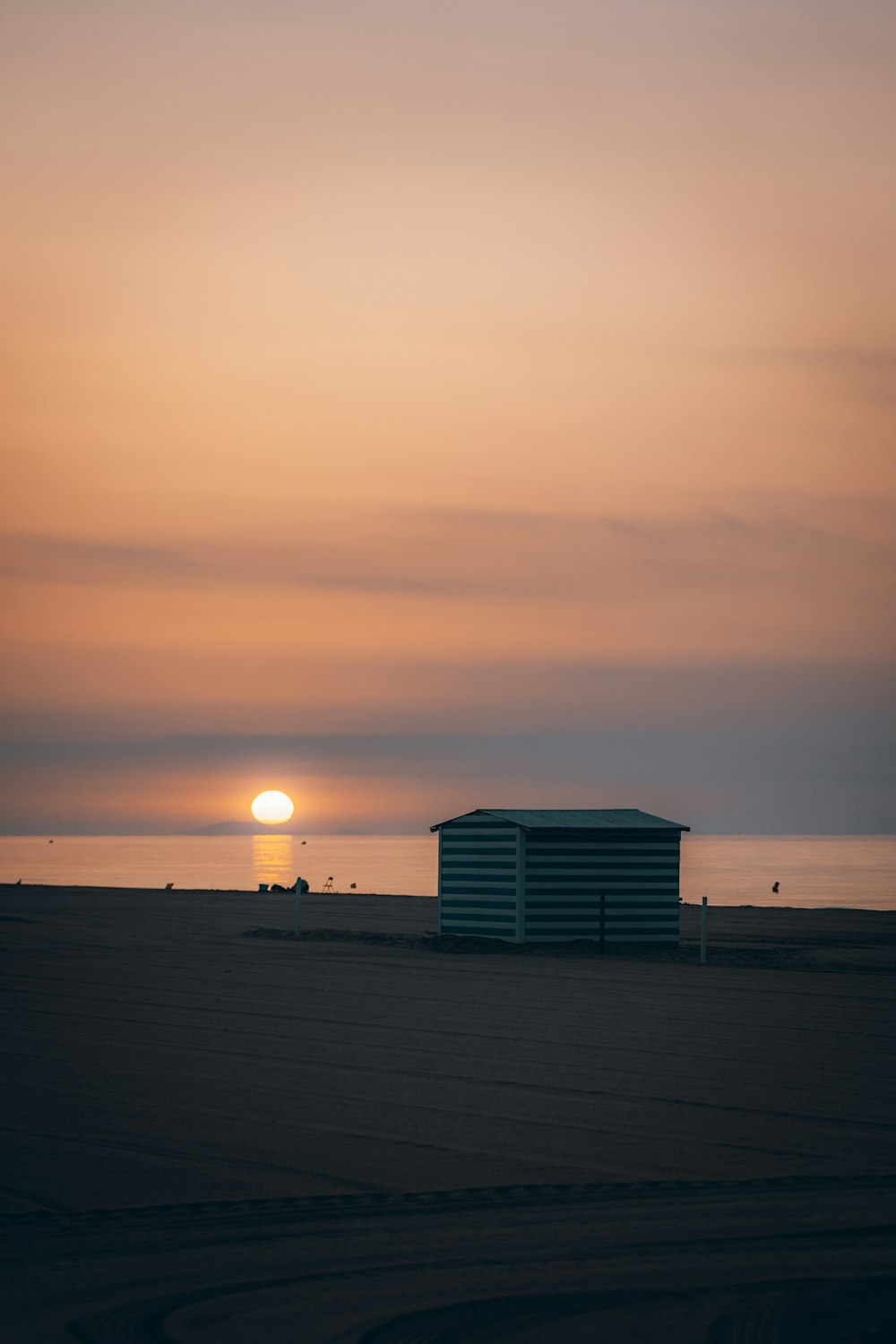 a building on a beach