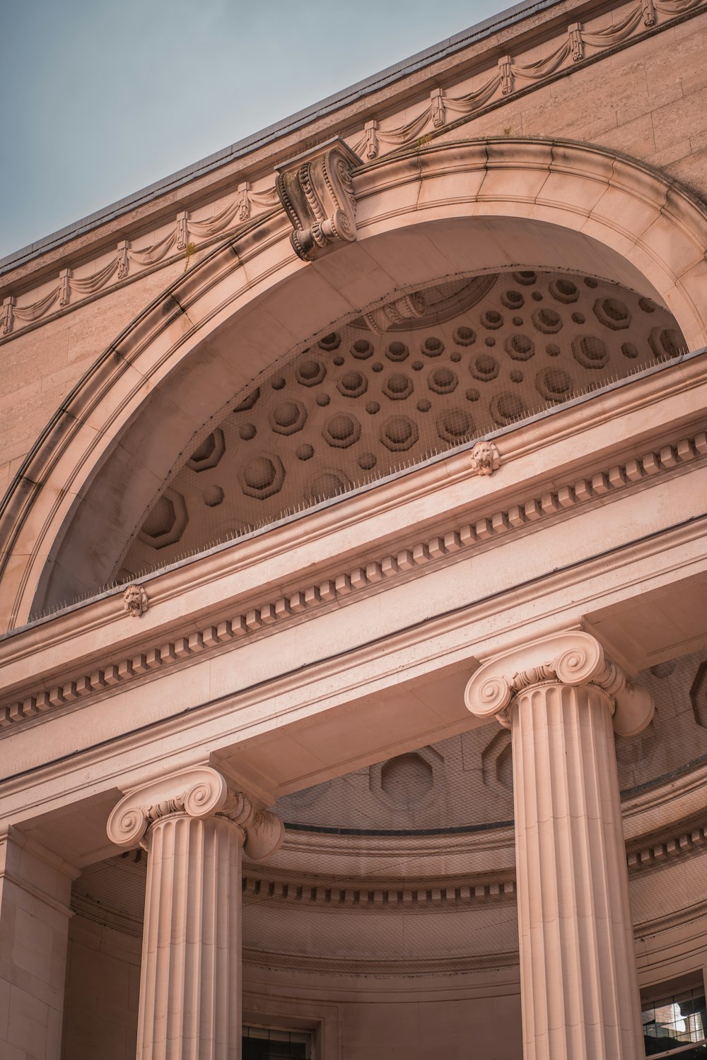 a building with columns