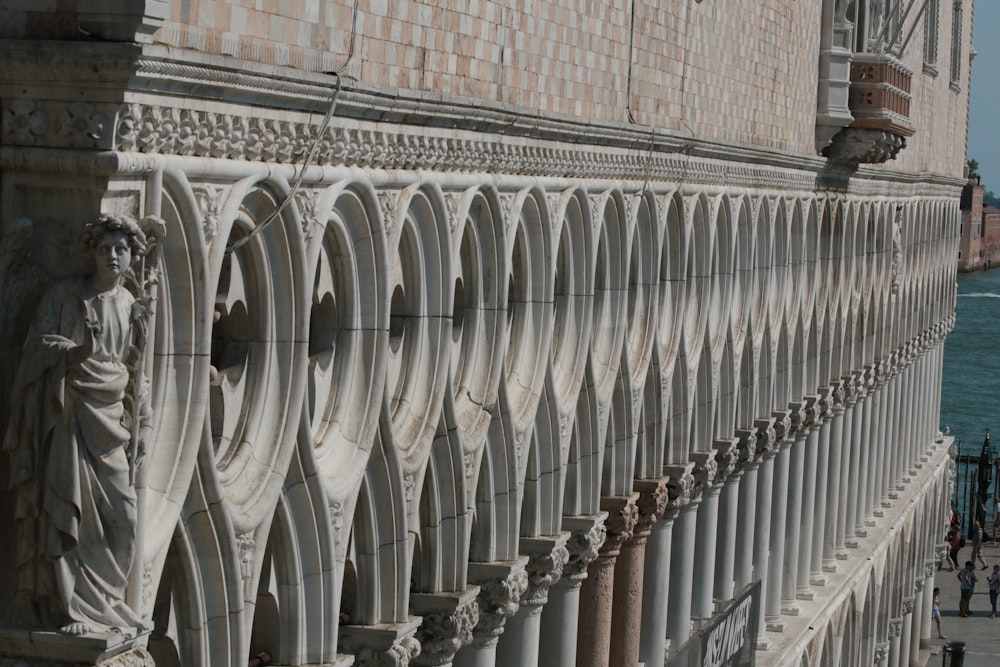 a building with a large archway