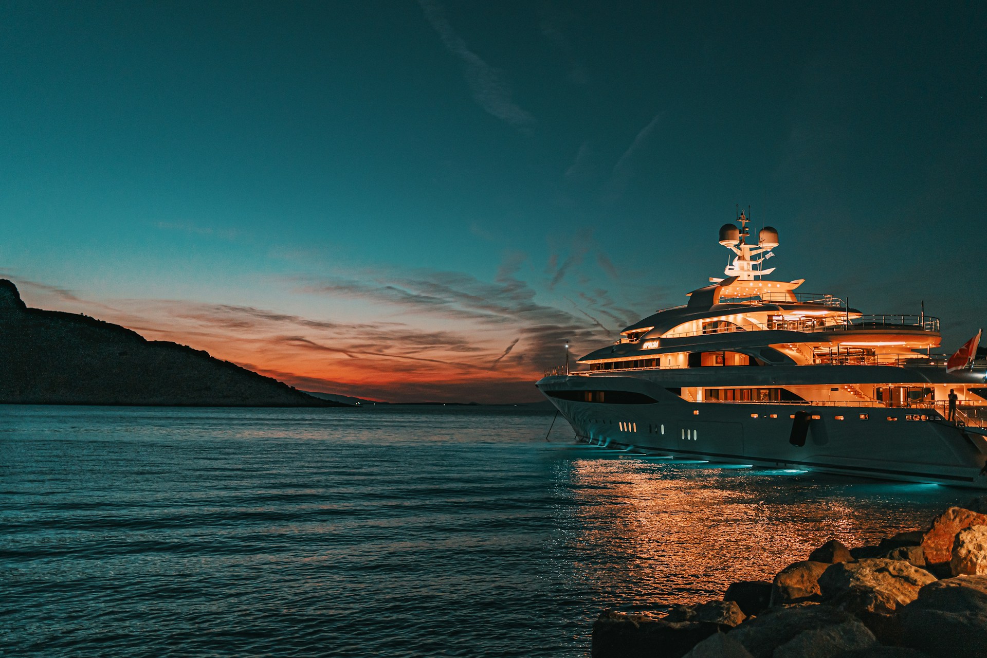 a large cruise ship in the water