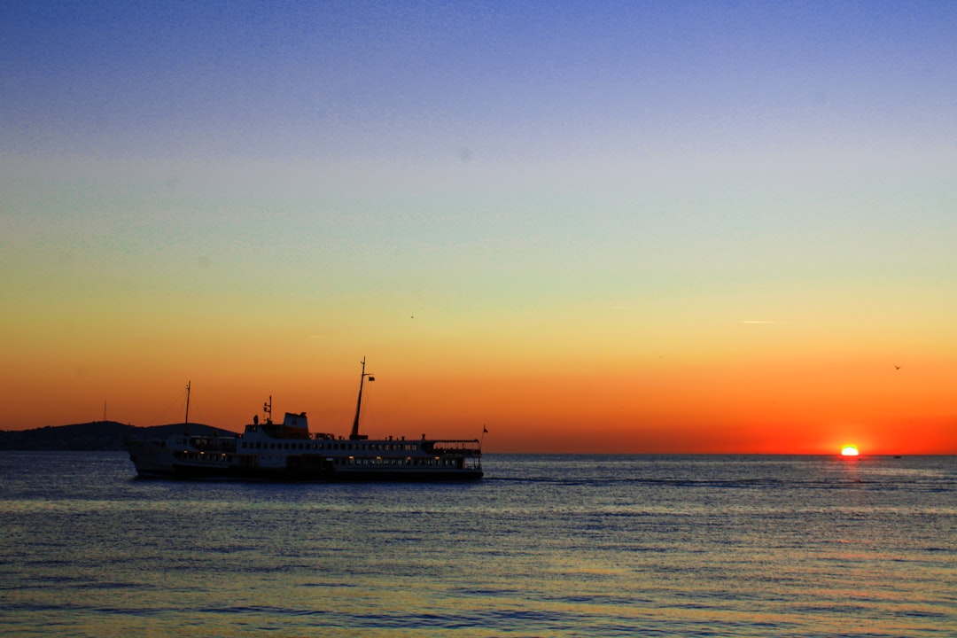 a couple of ships in the water,