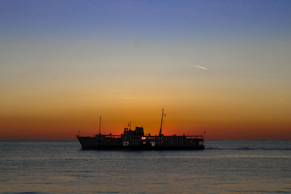 a boat sailing in the sea