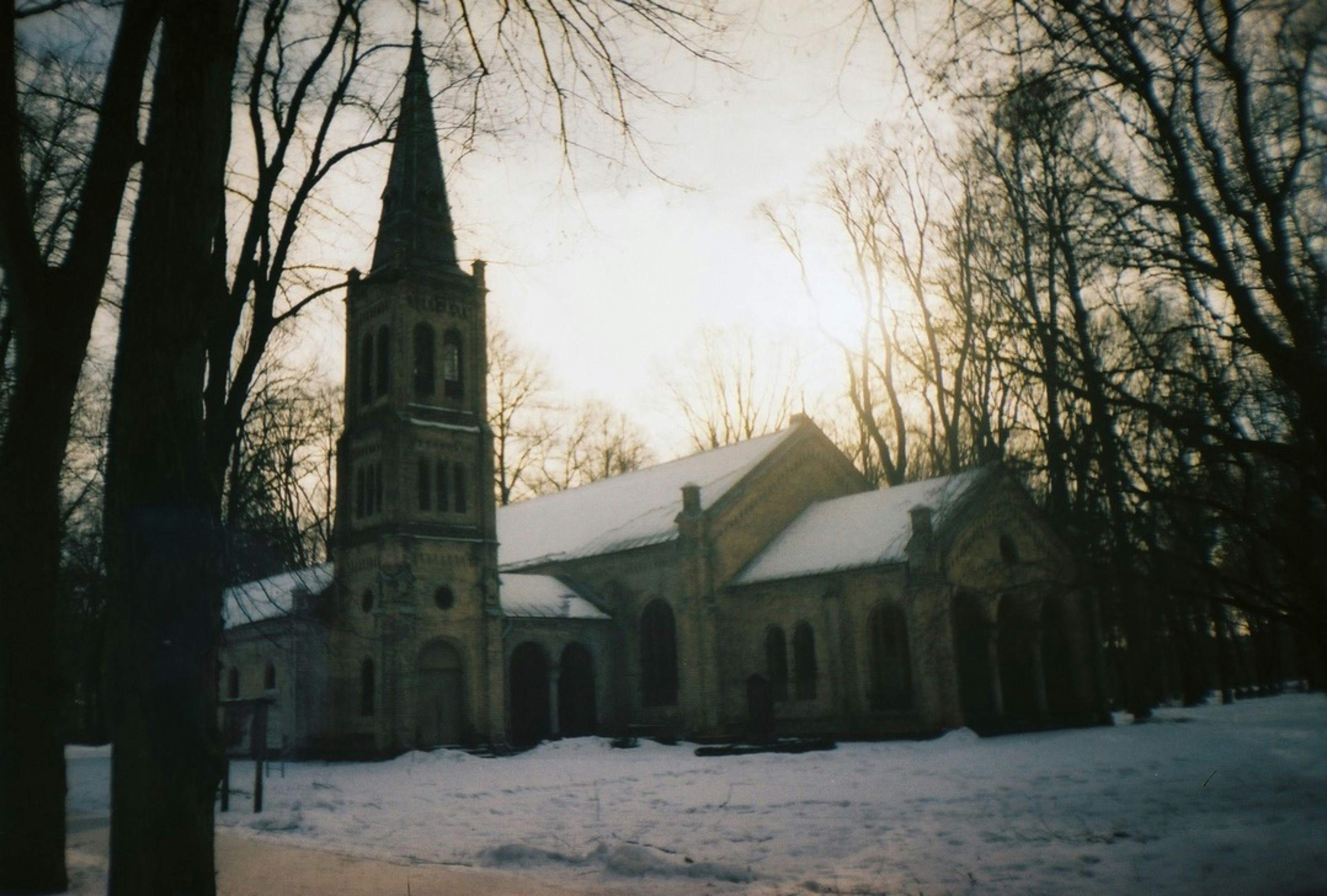 a church with a steeple