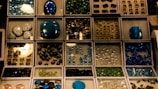 a group of different colored objects
