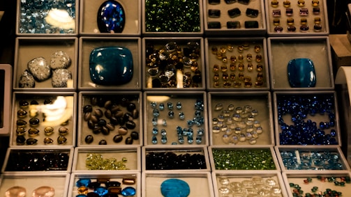 a group of different colored objects