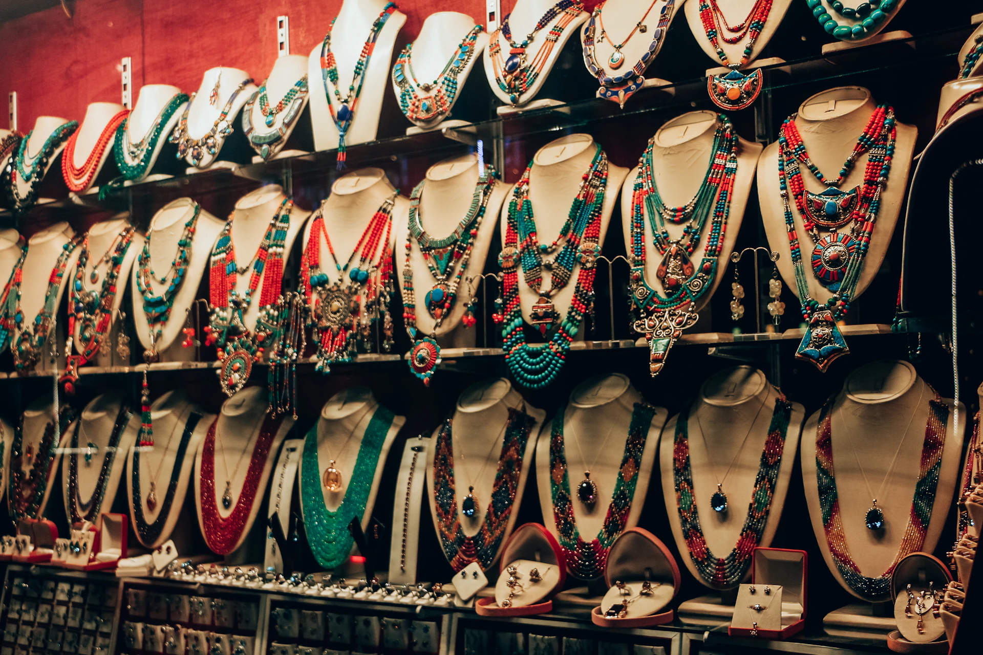 a display of various shoes