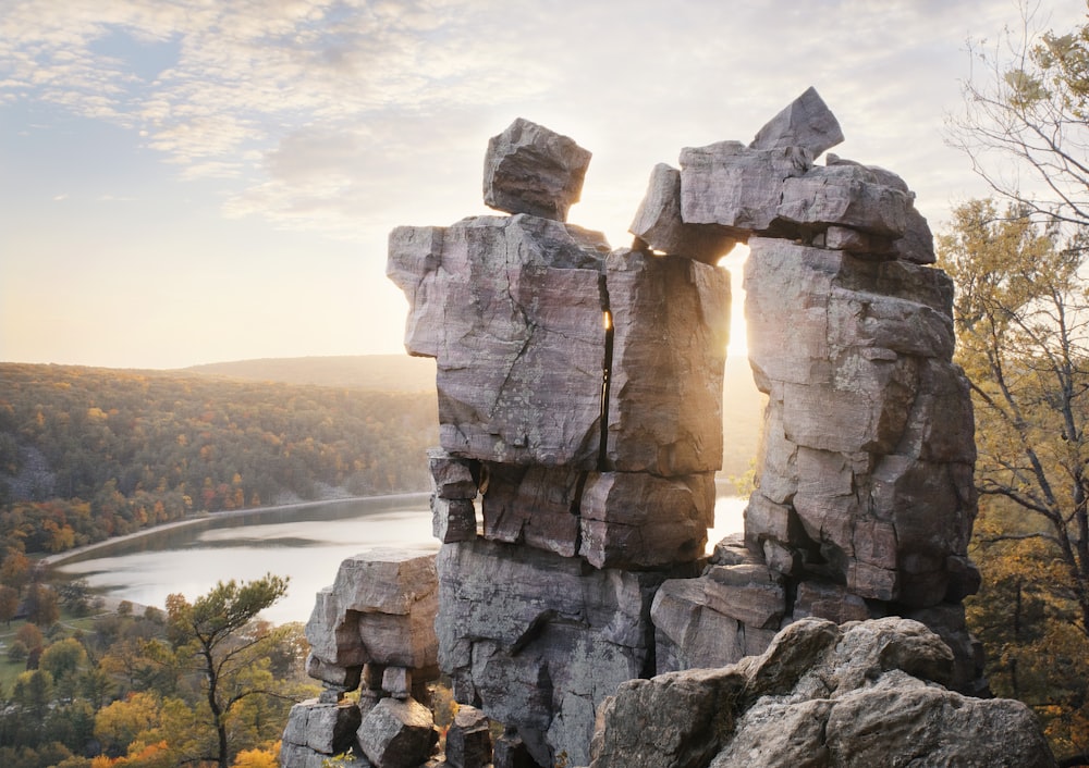 a large rock formation