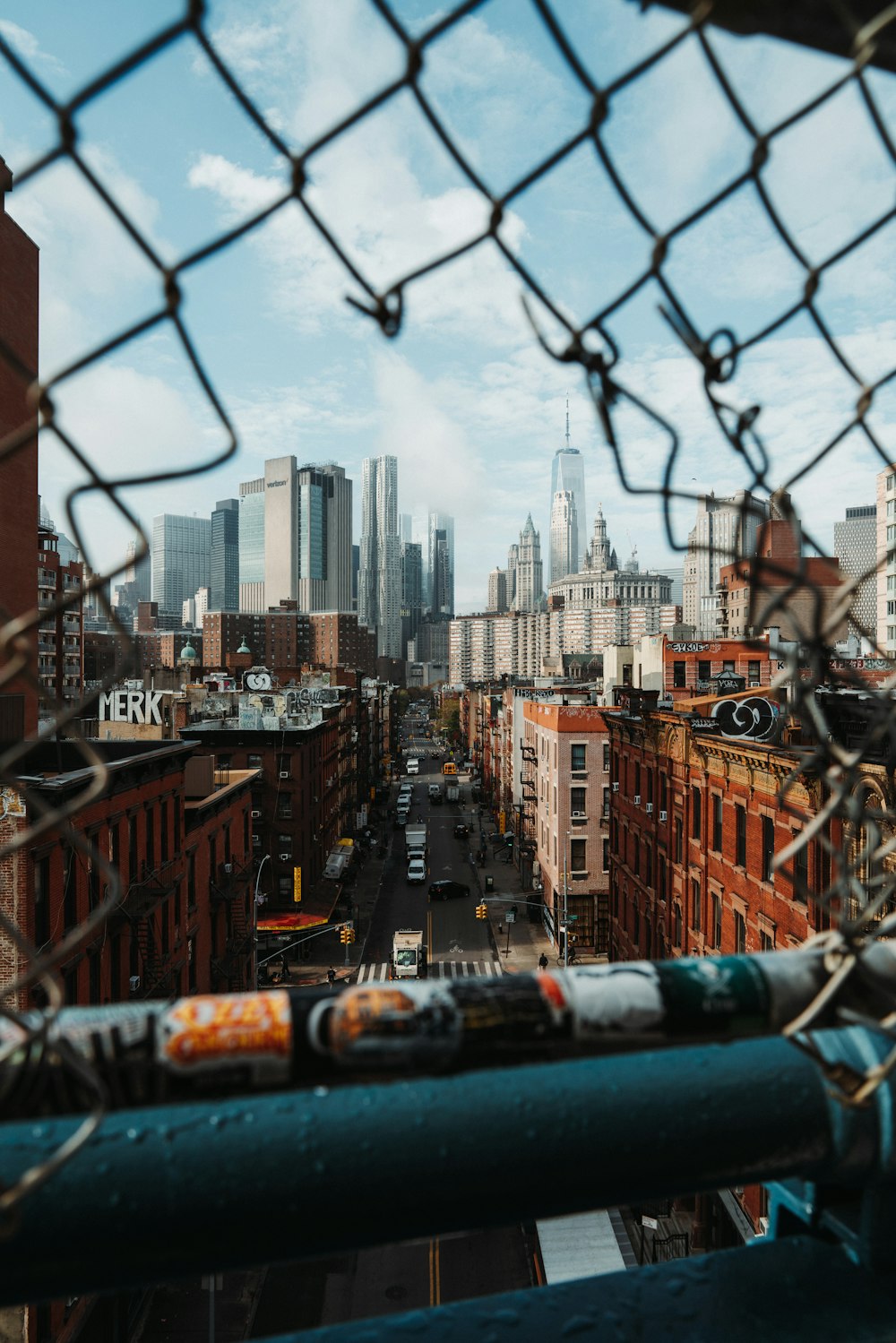 a view of a city from a window