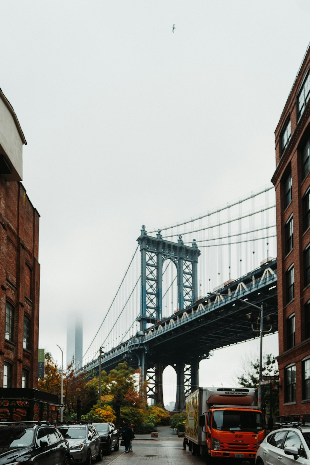 a bridge over a street