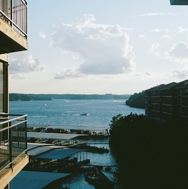 a body of water with buildings around it