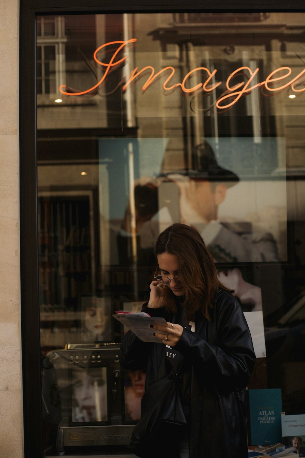 a person reading a book