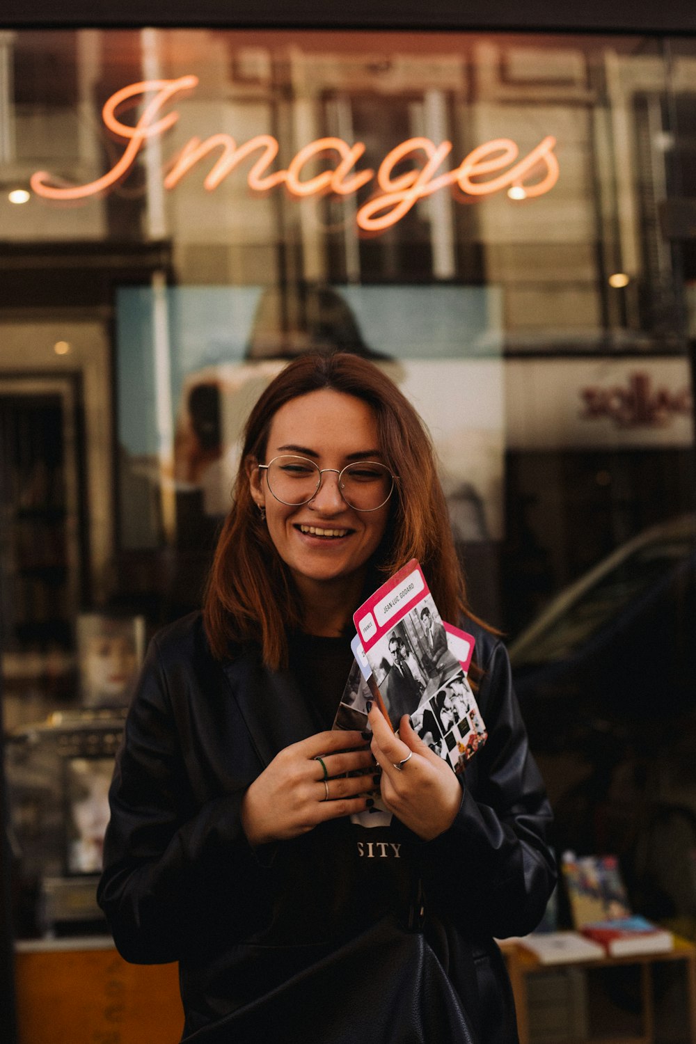 a person holding a book