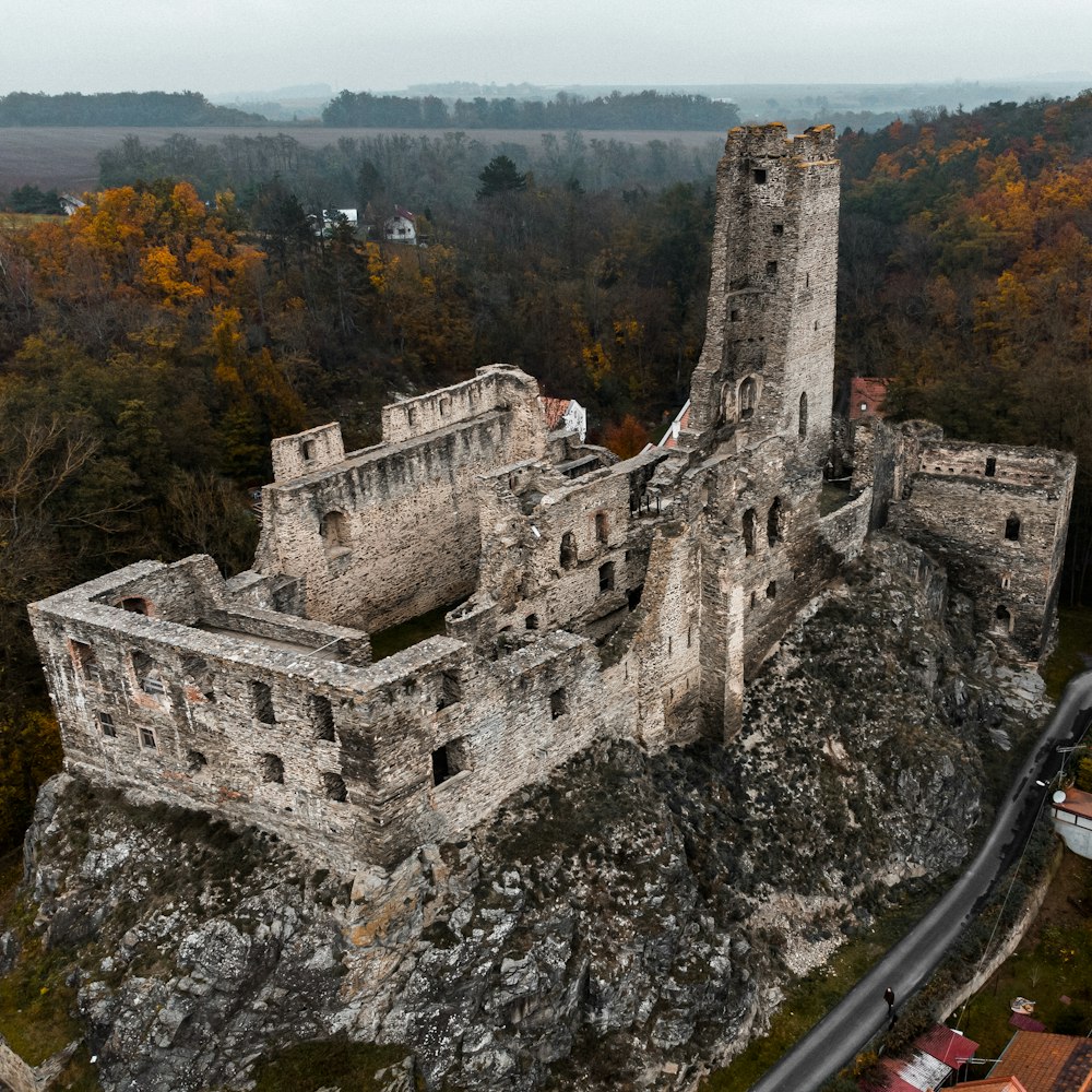 a large stone castle