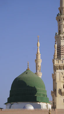 Dome and minaret of a Middle Eastern mosque