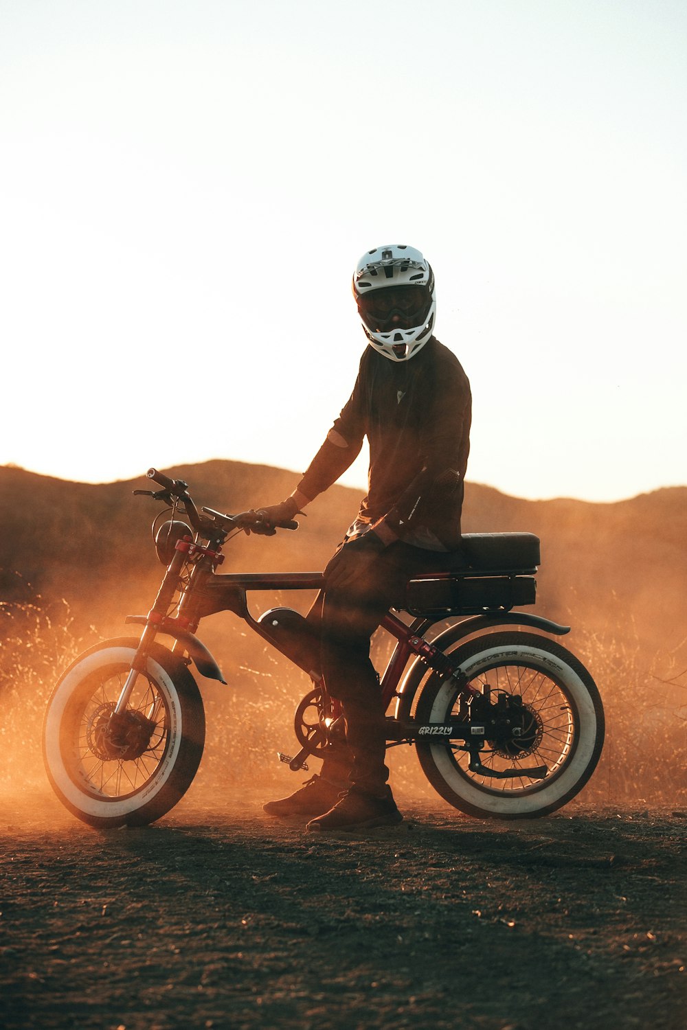 a person riding a motorcycle