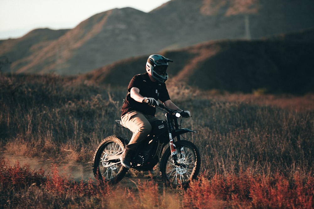 a man riding a motorcycle