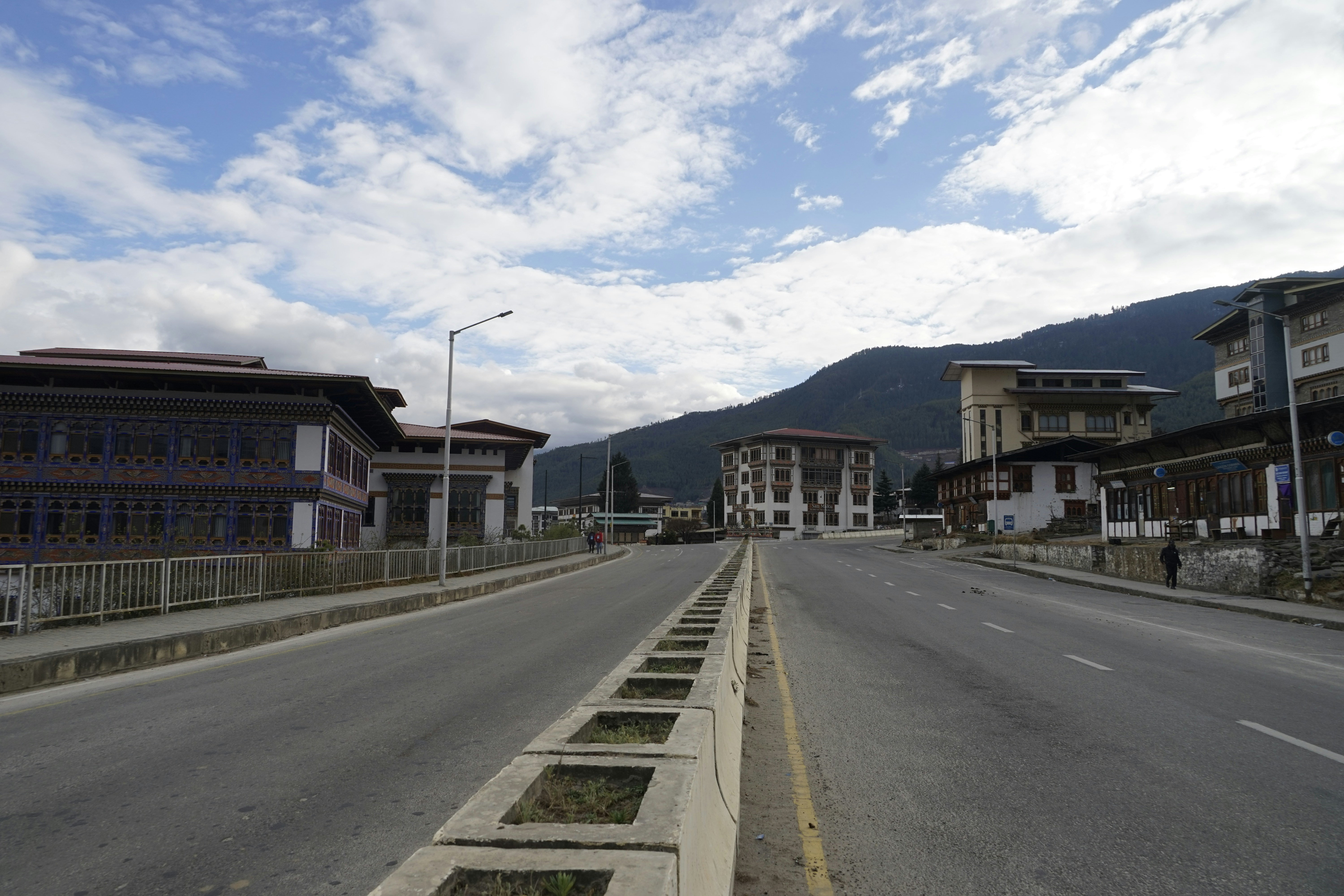 a road with buildings along it