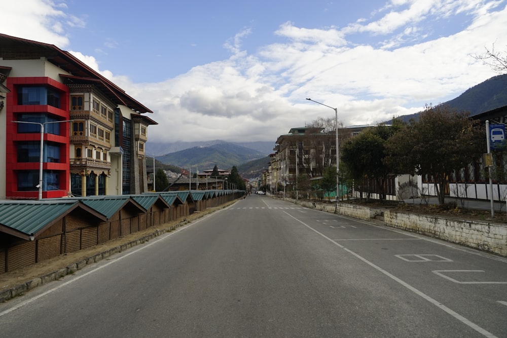 a road with buildings along it