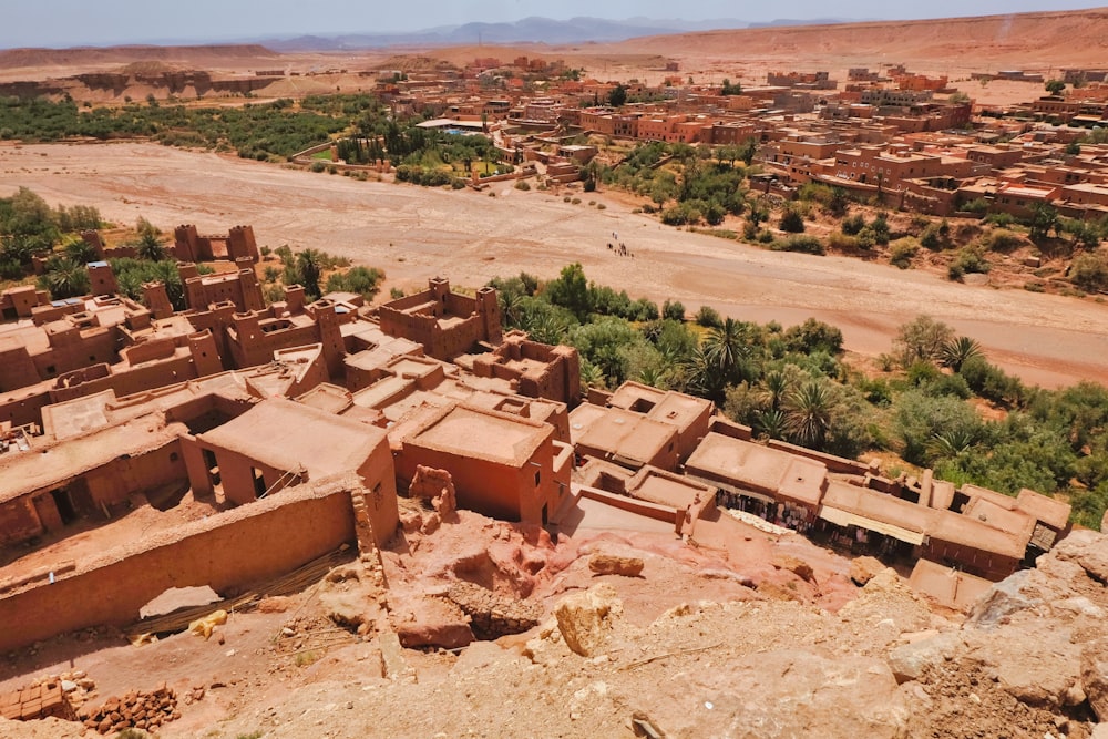 a high angle view of a desert