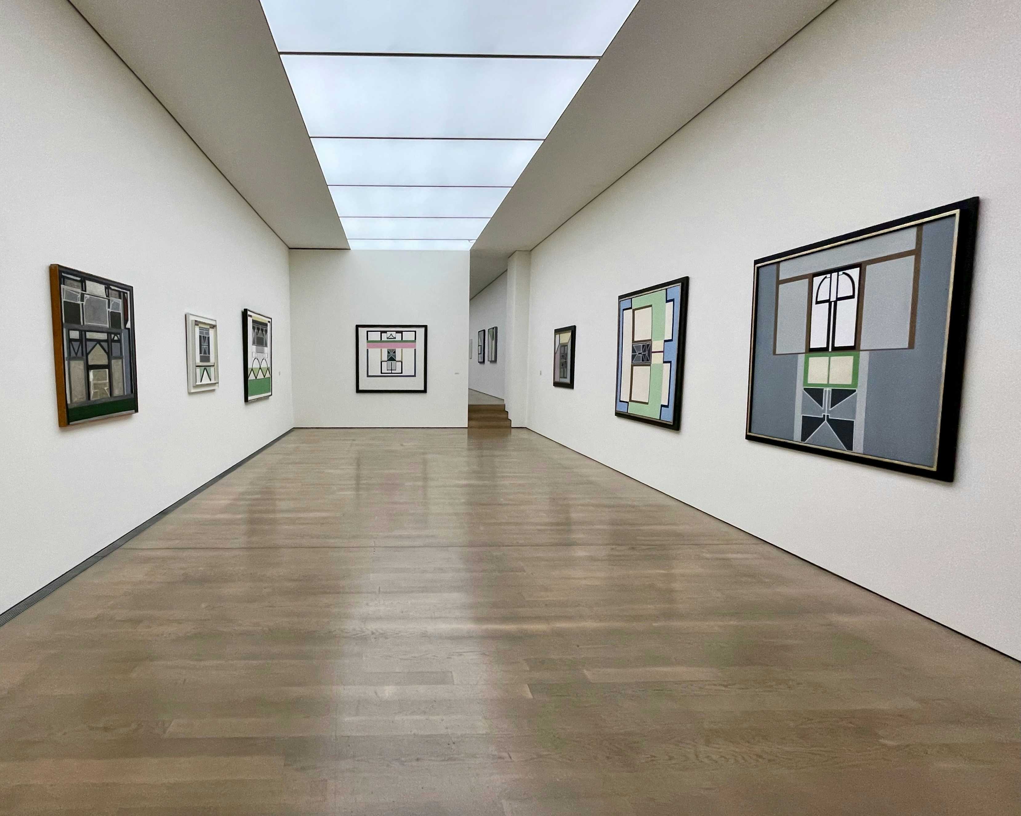 Modern minimalist wall art canvas painting with abstract geometric patterns