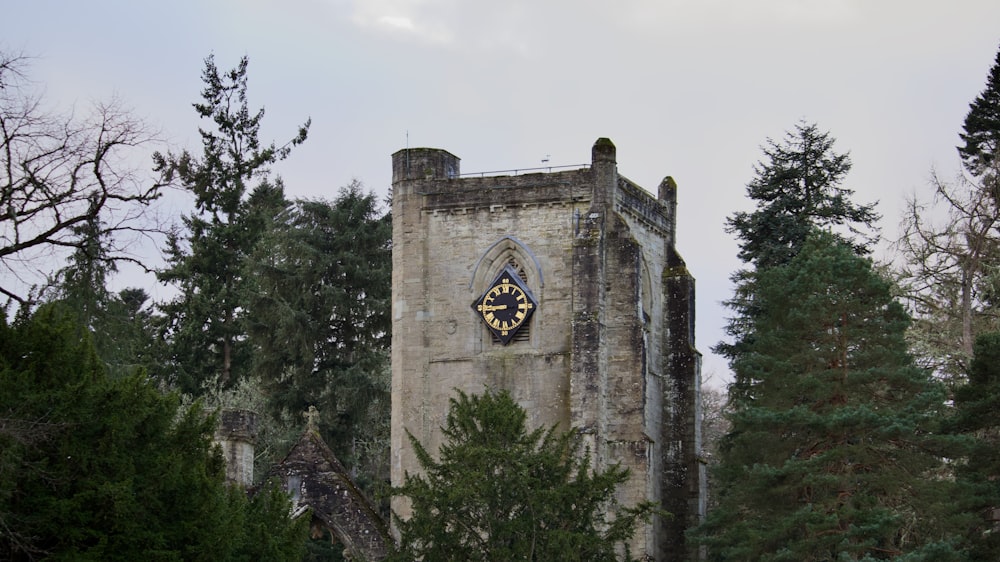 a clock on a tower