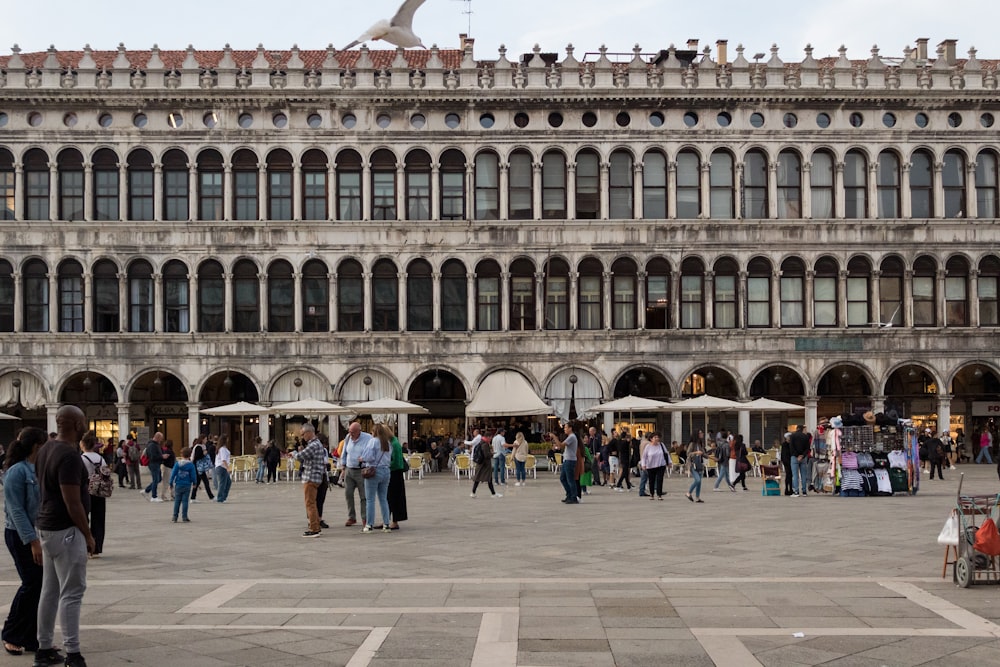 a large building with many arches