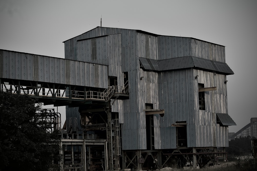 a building with a bridge