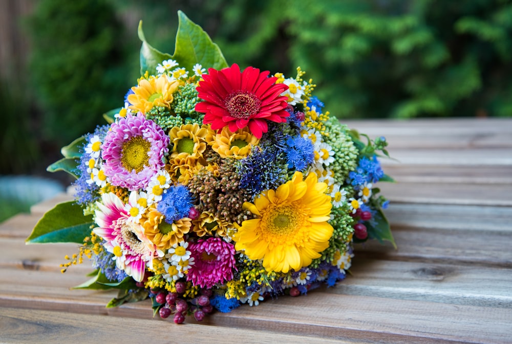 a bouquet of flowers