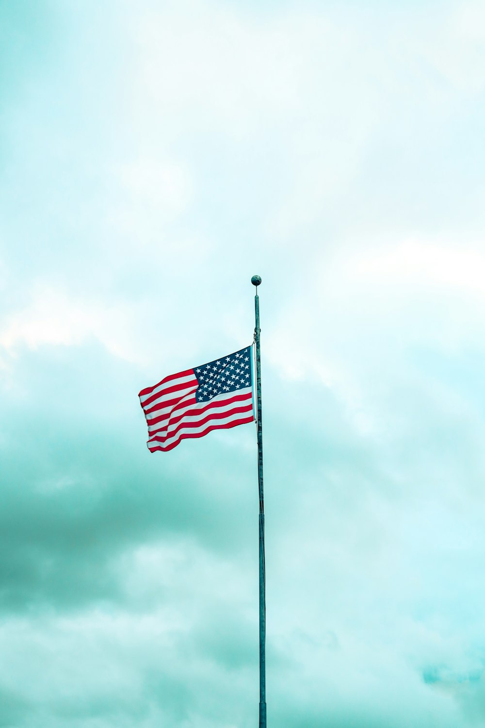 a flag on a flagpole