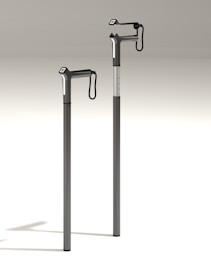 A smart cane designed for visually impaired users with sensors.