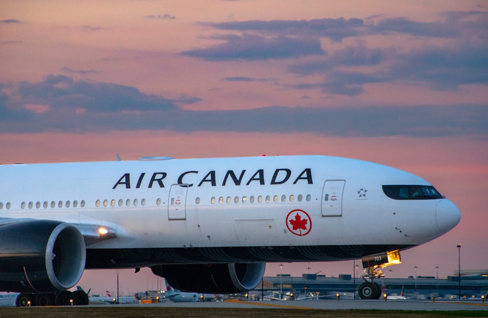 a large airplane on the runway