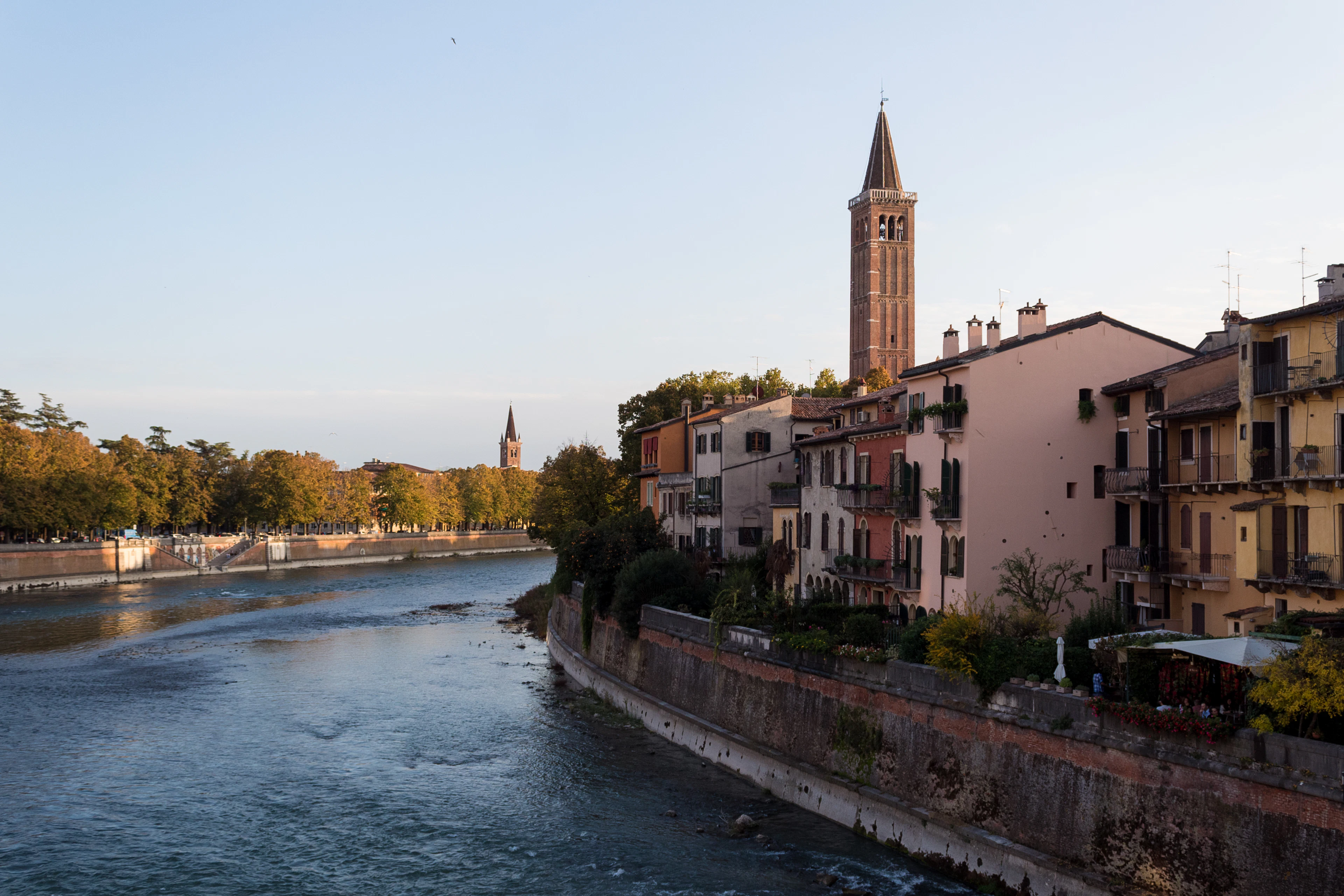 Verona and the Adige river, seen from the Ponte Pietra
