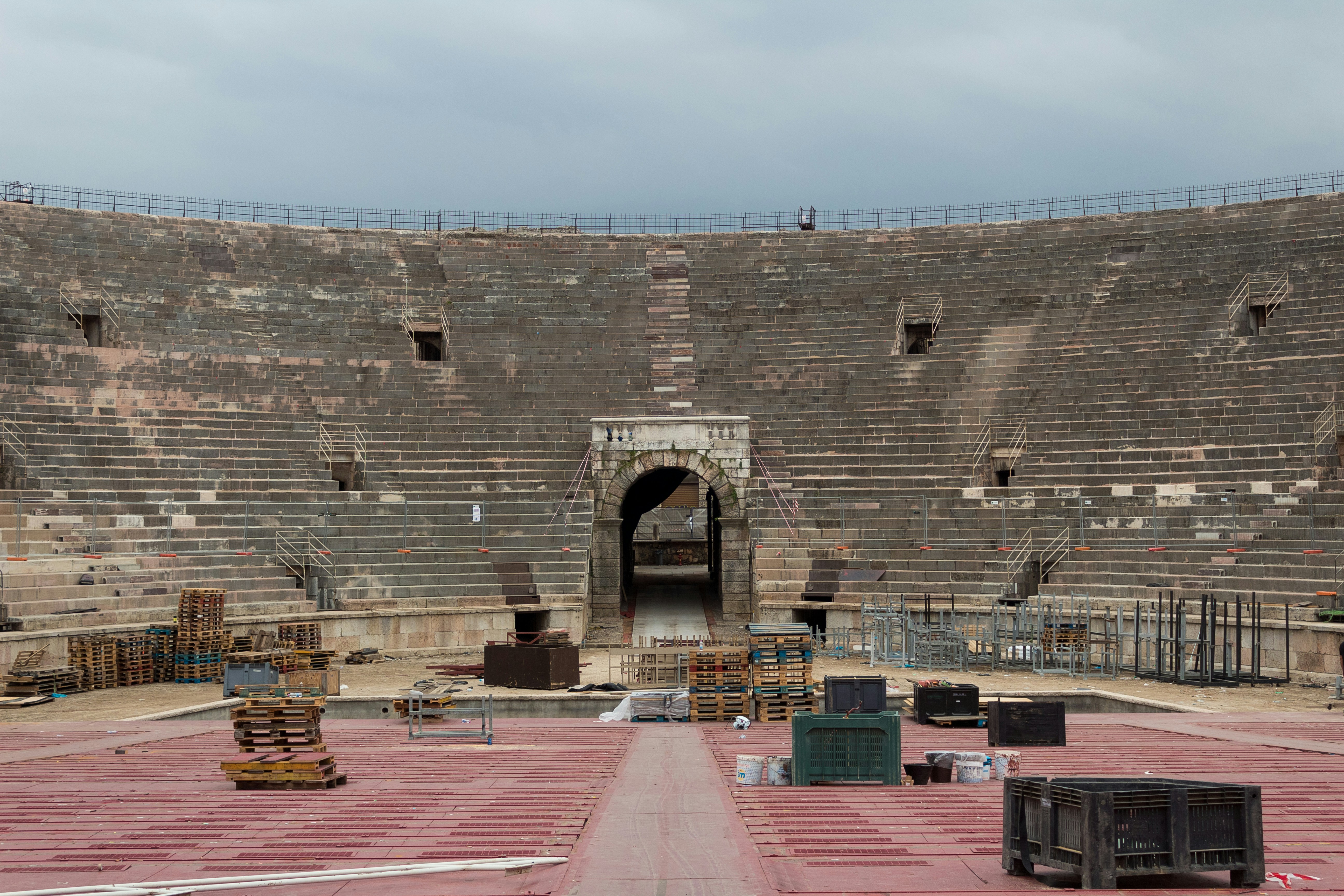 The inside of the Arena di Verona.