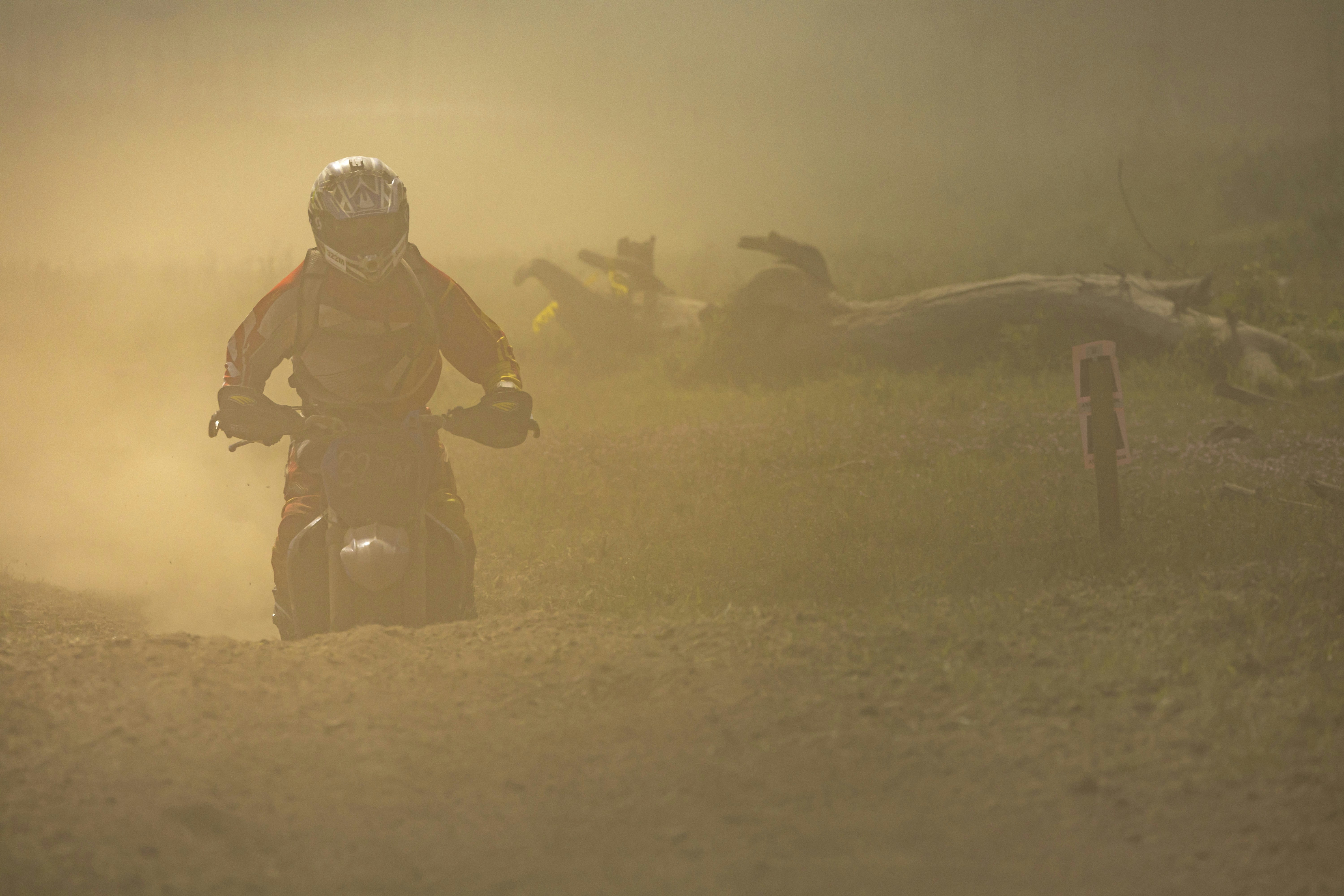 a person riding a motorcycle