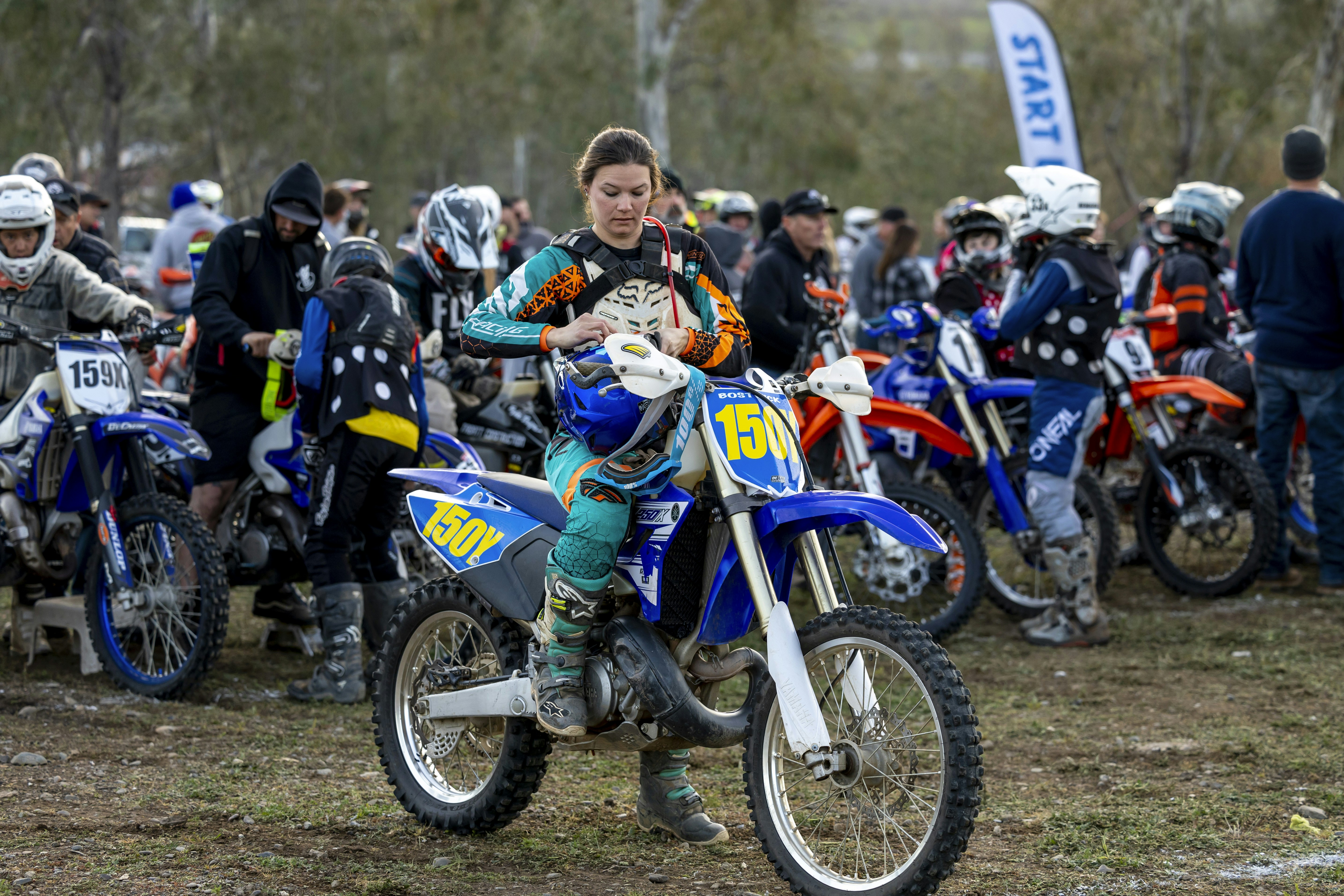 a person on a motorcycle