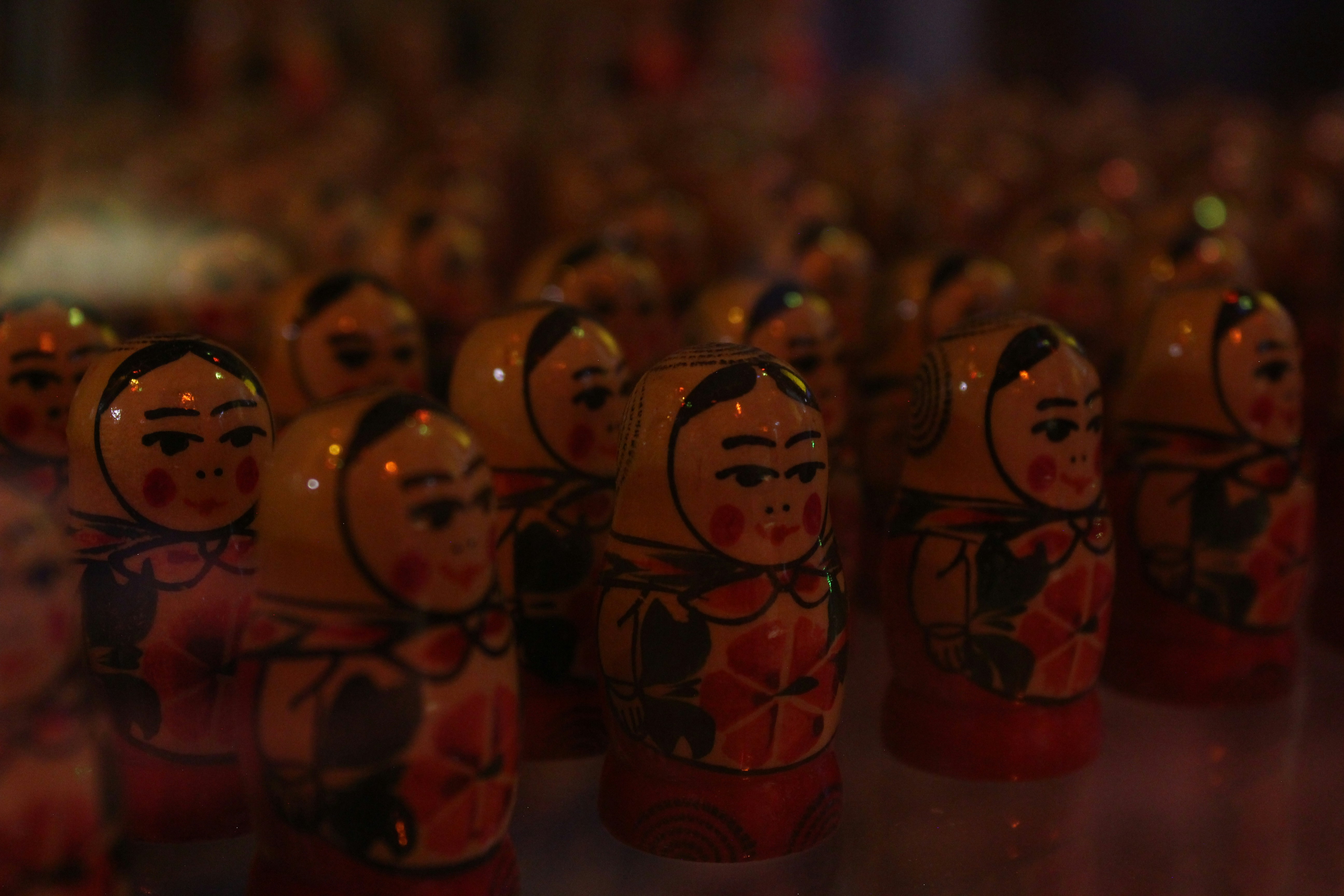 a group of painted eggs